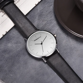 RENASTEREA Brand Unisex Cuarț Ceas de mână Populare Elegant Design Simplu Ceas Curea Piele Barbati de Femei de Moda, Stil Casual ceas