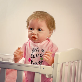 55cm Corp Plin de Silicon Renăscut Baby Doll Realiste Real Bebe Renăscut Menino Păpuși Copil Nou-născut Playmate Juguetes pentru Fete Cadouri