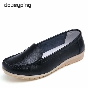 Dobeyping Nou Stil de Pantofi de Femeie Moale din Piele pentru Femei Balerini Pantofi Slip On pentru Femei Mocasini Casual Mama Pantof Plus Dimensiune 35-42