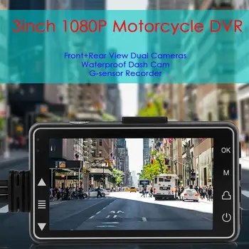 SE300 Motocicleta DVR Fata+Spate Vedere Dash Camera Motocicleta Dash Cam Recorder Video din Față Vedere din Spate rezistent la apa Motocicleta Camera