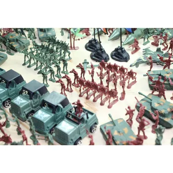 Besegad 307pcs Plastic Armata de Oameni Cifrele de Acțiune de Luptă Grupului Militar Soldat Playset cu Armata Modelul de Bază Jucarii Accesorii