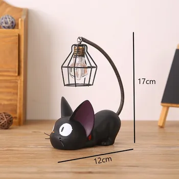 Romantic, Creativ Animale Pisica Rășină Lumina de Noapte Meserii Decor de birou LED-uri Lampa de Noapte pentru Copii de Studenți Prezenți Lampa de Citit