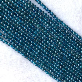Natural Autentic Albastru Apatit Fosforit Rotund Vrac Bijuterii Piatră prețioasă Margele Mici de 4mm 15
