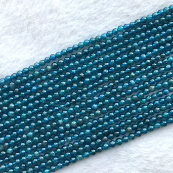 Natural Autentic Albastru Apatit Fosforit Rotund Vrac Bijuterii Piatră prețioasă Margele Mici de 4mm 15