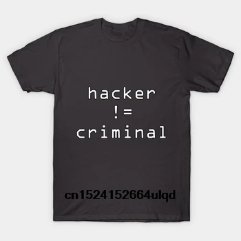 Bumbac , O-Neck Personalizate Imprimate Tricou Barbati Tricou Hacker != Penale Hacker Femei T-Shirt