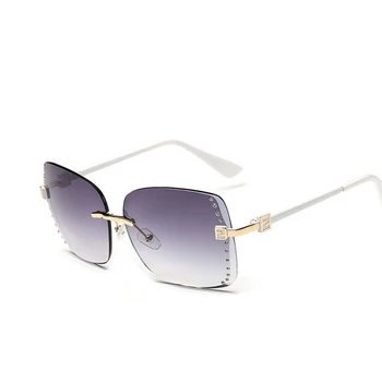Brand de moda fără ramă Fluture ochelari de Soare pentru Femei Brand Designer Multicolor Ochelari de Soare Pentru Femei UV400 Oculos De Sol Feminino