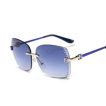 Brand de moda fără ramă Fluture ochelari de Soare pentru Femei Brand Designer Multicolor Ochelari de Soare Pentru Femei UV400 Oculos De Sol Feminino