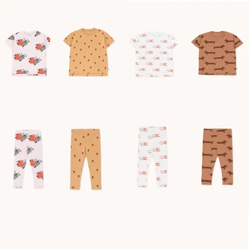 EnkeliBB 2020New Copii Spania Brand de Îmbrăcăminte Seturi de Capsuni câine de Imprimare de Desene animate Tricou și Pantaloni Seturi Copil de Brand Costum Pijama