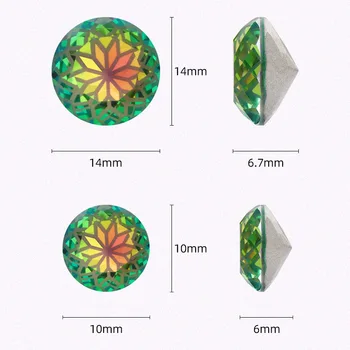10mm Gem de flori de Lux piatra k9 Sticla Lotus Rotund Pietre strass Strasuri Margele Vrac cristal Unghii DIY & Accesorii