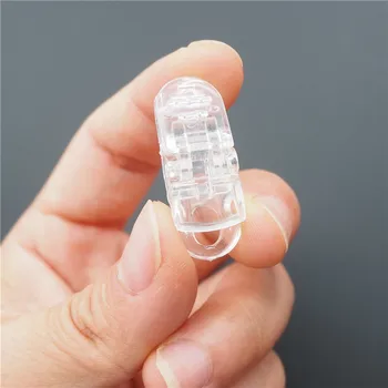 Chenkai 20buc Plastic Clar Suzeta Dummy Clipuri DIY Transparent Aligator Baby suspensor Curea Lanț Titularul Jucărie Clip