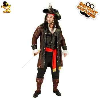 Costum de pirat Cosplay Bărbați Haine de Pirat Joc de Rol de Adult Costum de Halloween de Performanță Omul de Lux, Costume de Pirat