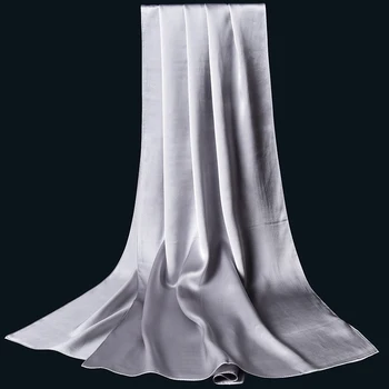 Real Eșarfă de Mătase Femei de Lux 2021 Naturale Hangzhou Șal de Mătase,Folie pentru Femei Solide Foulard Femme Eșarfă Cravată de Mătase