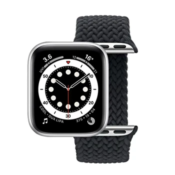 Real Împletite Trupa pentru Apple Watch 38mm 40mm 42mm 44mm curea iwatch Serie SE 6 5 4 3 2 1 Brățară Oficial Solo Buclă Watchband