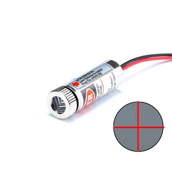 3Pcs/lot=Red Point + Line+ Cruce cu Laser Modulul Cap Lentile de Sticlă Focusable Industriale Clasa 650nm 5mW