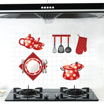 60*90cm Bucătărie Autocolante de Perete rezistent la apa Oilproof Auto-Adeziv Tapet Autocolant Faianta din PVC Decalcomanii de Perete picturi Murale Decor Acasă
