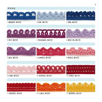 Rafinate Ornamente Fir Croșetat:75 Modele pentru Margini,Colțuri Semilune și Mai mult Croșetat de tricotat cartea versiunea Chineză