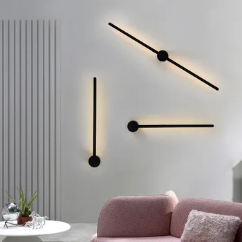 Nordic minimalist linie lampă de perete camera de zi dormitor noptieră culoar, coridor de fundal lampă de perete creative de iluminat decorative