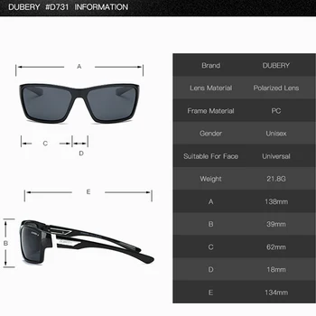 DUBERY Polarizat ochelari de Soare Barbati de Conducere Nuante de sex Masculin Ochelari de Soare Pentru Barbati Siguranță 2019 Brand de Lux de Designer Oculos