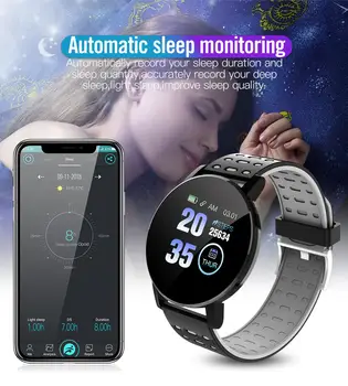 IP67 rezistent la apa 119Plus Inteligent Brățară Ceas de Ritm Cardiac Inteligent Ceas Bratara Ceasuri Sport Band Smartwatch Pentru Android IOS A2