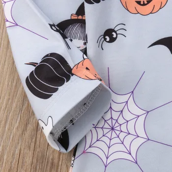 Citgeett Minunat de Halloween pentru Copii Copilul Fete pentru Copii Desene animate cu Maneca Lunga Bat Fantomă Îmbrace Haine de Sărbătoare 1-6Y