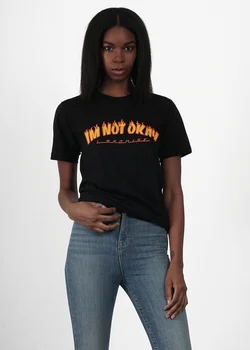 HahayuleUnisex &I m Nu Da Flacără de Imprimare Funny T-Shirt Stil Grunge Negru Tricou Patinator Topuri de Vara