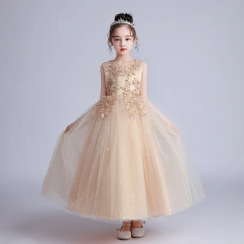 Copilul Rochii de Mireasa pentru Fete Elegant Flower Princess Rochie Lungă Copil Fata de Crăciun Dress vestidos infantil Dimensiune 4 6 12 15