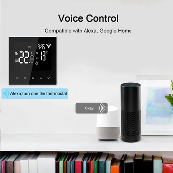 Beok Smart Wifi de Acasă Termostat pentru Încălzire prin Pardoseală cu Apă regulator de Temperatură de Control al Puterii de Lucru cu Alexa Tuya Google