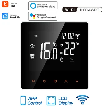 Tuya WiFi Termostat Inteligent Ecran LCD Touch Screen Pentru Încălzire Electrică prin Pardoseală cu Apă/Gaz Cazan Temperatura Controler de la Distanță