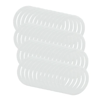 Reutilizabile Etanșe Silicon Inele de Etanșare pentru Plastic Borcan Capace (Gura Largă, 48-Pack)