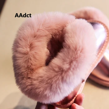 AAdct Manual impermeabil cizme fete blana de iarnă de bumbac caldă copii cizme de zapada pentru fetite Brand păr de iepure copii pantofi 2019 noi