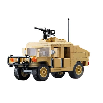 Vehicul militar M1025 HUMVEE Armament Transport M1097A2 Masina Armata SWAT Minifigs Cifre Arme Bloc Jucarii Pentru Copii Cadouri