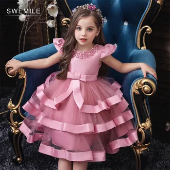 5 Culori Rochie de Bal Orie Fete rochii Rochii Fete cu Flori Roz Galben Copii Princess Rochii Pentru Fete vestidos de primera