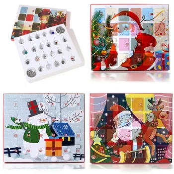 Crăciun fericit Apariția Farmec Calendar cu Farmecele pentru DIY Brățară Colier Bijuterii de Luare Copii Femei Cadouri Cadou