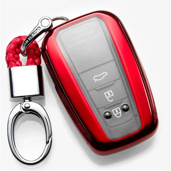Cheia de la mașină Caz Capacul de Protecție Accesorii Breloc Accesorii Inel TPU Pentru Toyota Prius, Camry, Corolla C-HR CHR RAV4 Prado 2018