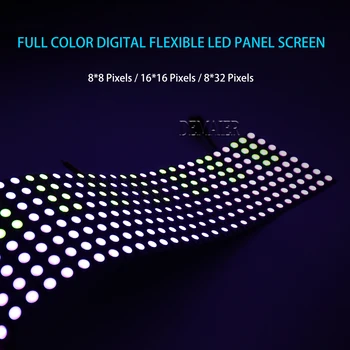 WS2812B Flexibil Pixel 8x8, 16x16 8x32 SK6812 Individuell Adressierbare Digitale led-modul Panou Flexibil DIY Display Bord DC5V