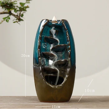 Retro Arzător De Tămâie Munte Formă Râu De Artizanat Cuptor Reflow Ceramice Tămâie Titularul De Vacanță Decorare Cadou Home Decor
