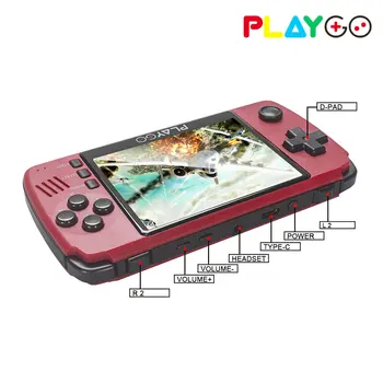 Roșu joacămerge la ecran de 3.5 inch portabil consolă de jocuri portabile cu SD Card de 16GB construit în emulator de jocuri de buzunar, consola de