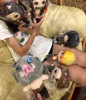 20cm Anime Demon Slayer: Kimetsu nu Yaiba Cosplay Drăguț Păpușă de Pluș Jucării de Pluș Drăguț pernă Perna Xmas Cadou de Halloween
