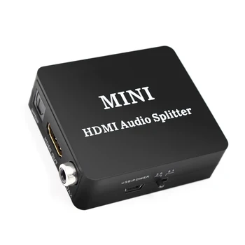 HDMI Splitter Audio cu jack de 3,5 mm SPDIF COAXIAL out Amplificator cu Decodor 2CH/5.1 CH Audio Extractor Mini Converter pentru PC, PS4