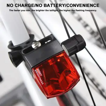 Accesorii Pentru Biciclete Biciclete Lumini De Inducție Biciclete Biciclete Coada Lumina Lămpii De Avertizare Magnetic Genera Rezistent La Apa Stop Spate