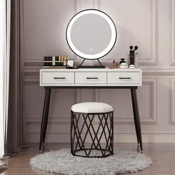 40cm, 50cm rundă de baie LED lampă oglindă de machiaj cu lumină oglindă de machiaj moderne Touch comutator oglinda navă rapidă