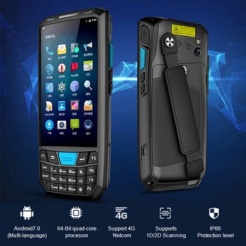 PDA scaner coduri de Bare 1D 2D Bluetooth Android Handheld Terminal Robust PDA Wireless Mobile 1D Scanner de coduri de Bare Colector de Date