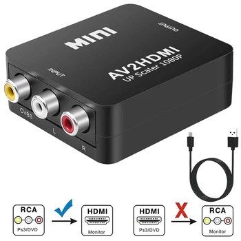 HD 1080P AV Convertor HDMI la Televizor Redarea AV2HDMI Adaptor Decor de uz Casnic pentru TV PS3 PS4 DVD Xbox Proiector
