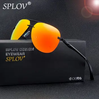SPLOV Aluminiu Magneziu Polarizat ochelari de Soare pentru Barbati Femei Aviației Oglindă Ochelari de Soare Clasic Driver Ochelari De Sol