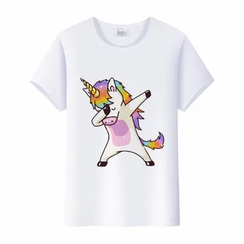 Unicornio pentru Copii T-Shirt Tamponare Copii Unicorn Tricouri copil Copil Copil din Bumbac Tricou de Imprimare de Desene animate Fete Topuri Haine