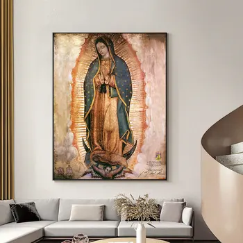 Guadalupe Doamna Pictura In Ulei Pe Panza Pictura Arta De Perete Poster Religioase Acasă Imagini Decorative Pentru Living Decorul Camerei, Fara Rama