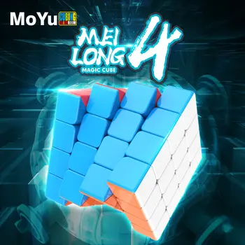 Moyu 4x4 CUB Meilong 4x4x4 Cub Magic 4Layers Viteza Cub Profesional Jucarii Puzzle Pentru copii Copii Cadou Jucărie