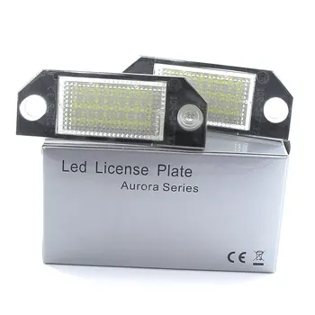 Apmatauto 2 buc LED-uri Auto Numărul de Înmatriculare Lumina Lampa de 6W 12V 24 LED Alb de Lumină se potrivesc pentru Focus 2, C-Max