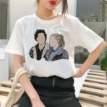 Riverdale Tricou Sud-coreean Harajuku Tricou Sus Partea de Sud Femei Șerpi haine Snake Print Ullzang Tees T-shirt