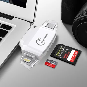 Ingelon Cititor de Carduri SD de memoria micro sd cu Adaptor sd carte de Tip C OTG Memorie Cardreader Pentru adaptador iphone Samsung MacBook